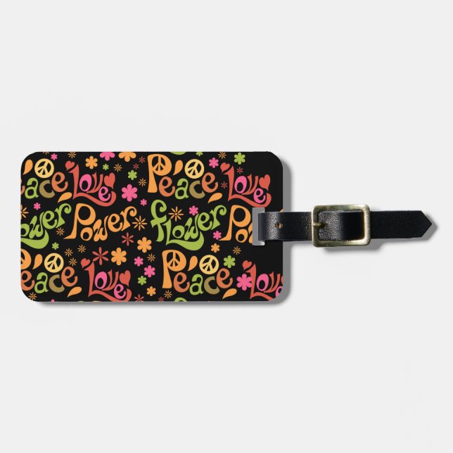 Peace and Love To Go Luggage Tag (Front Horizontal)