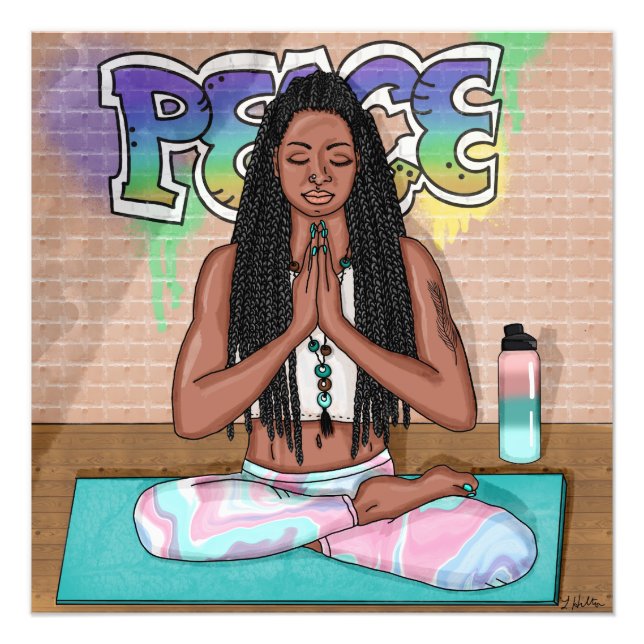 Peace and Meditation Urban Art Photo Print (Front)