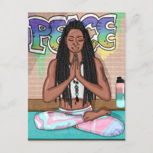 Peace and Meditation Urban Art   Postcard