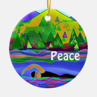 Peace and Open Water Ceramic Ornament