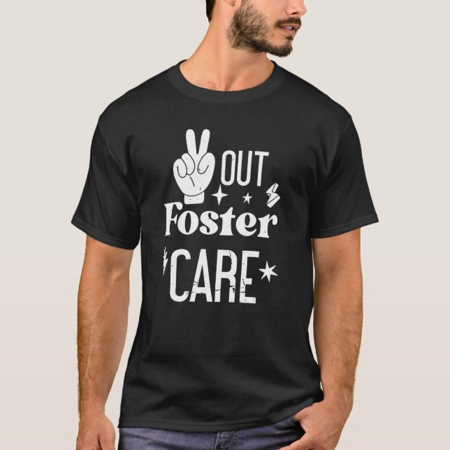 Peace And Out Foster Care Adoption Awareness Gotch T-Shirt (Front)