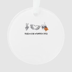 Peace And Pumpkin Spice, Halloween Skeletons Class Ornament