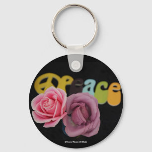 Peace and Roses-Keychain Key Ring