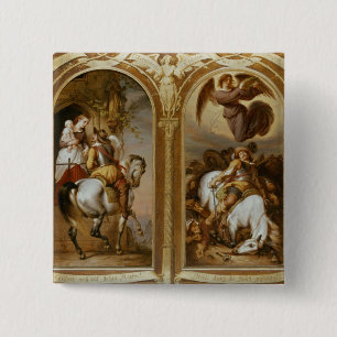 Peace and War 15 Cm Square Badge