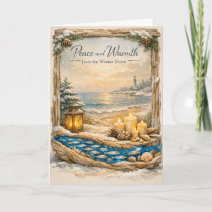 “Peace and Warmth from the Winter Shore” Card