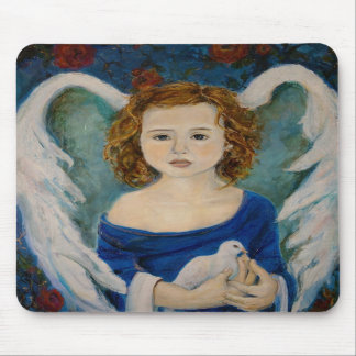 Peace Angel holding a Dove Mousepad