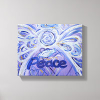 Peace Angel Word Art Painting Wrapped Canvas