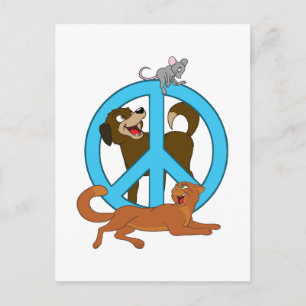 Peace Animals Postcard