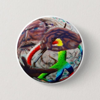 Peace Artist on Sphere 6 Cm Round Badge