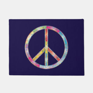 peace artsy doormat
