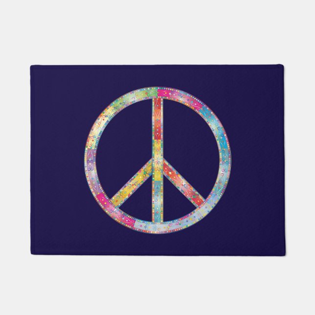 peace artsy doormat (Front)
