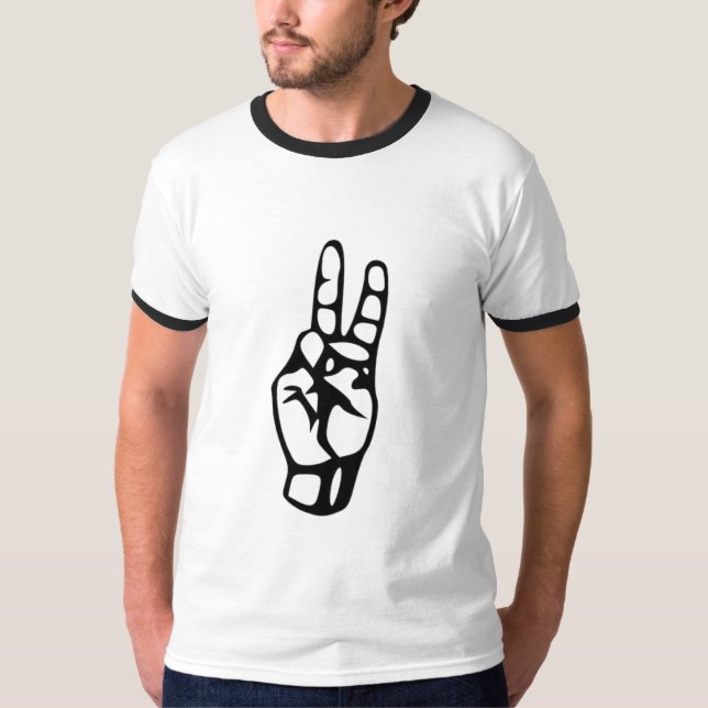 Peace ASL V T-Shirt (Front)