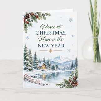 Peace at Christmas Hope in the New Year Card