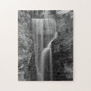 Peace At Indian Cliff Grayscale Jigsaw Puzzle