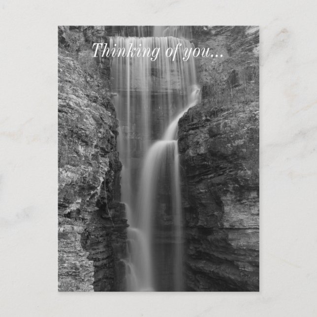 Peace At Indian Cliff Grayscale Postcard (Front)
