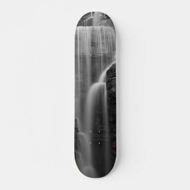 Peace At Indian Cliff Grayscale Skateboard (Front)