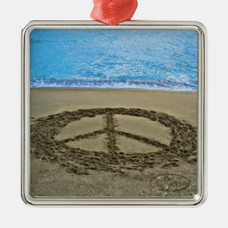 peace at the ocean metal tree decoration