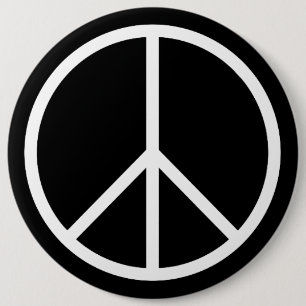 Peace B&W 6 Cm Round Badge