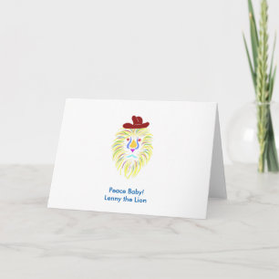 Peace Baby! Lenny the Lion note cards