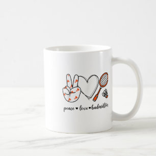 Peace Badminton Golfing Peace Hand Sign Badminton Coffee Mug
