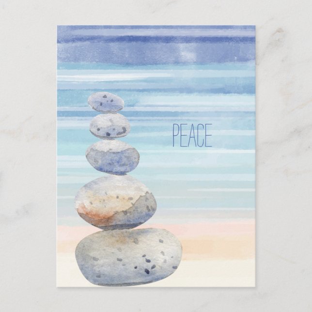 Peace, Balanced Rocks, Seaside, Change  Postcard (Front)