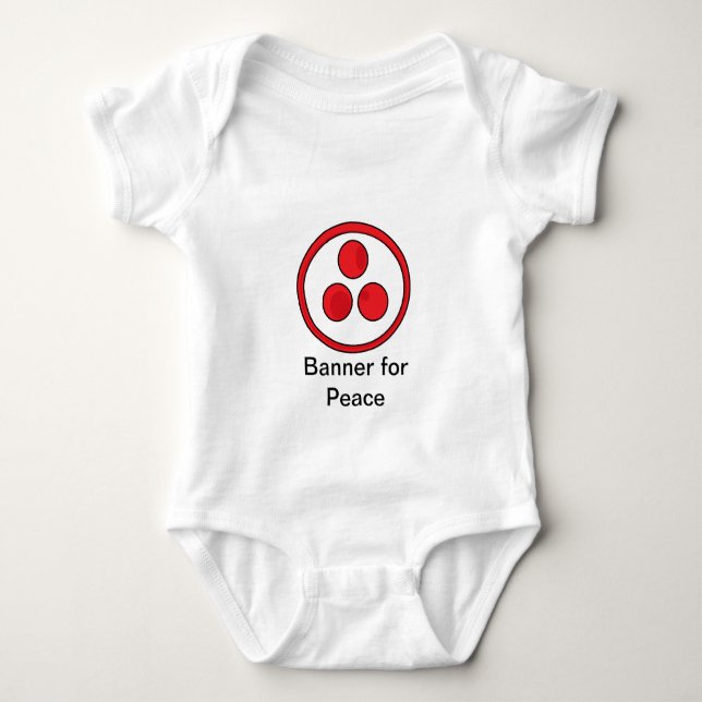 Peace Banner Baby Bodysuit (Front)
