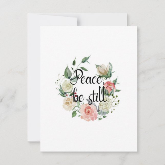 Peace be Still Bible Verse Greeting Card (Front)
