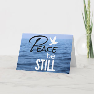 Peace Be Still Water Faith Blessing Christian Card