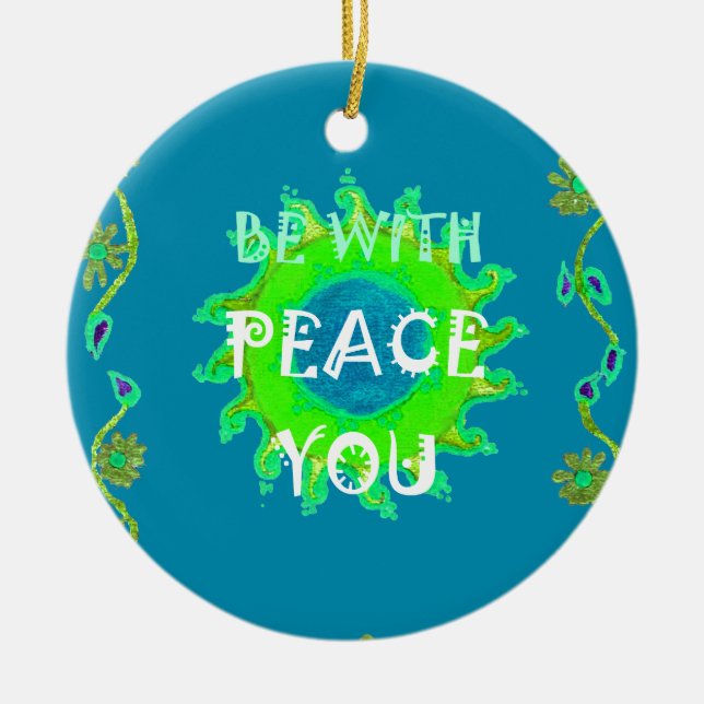Peace Be with You Art Print Christmas Ornament (Front)
