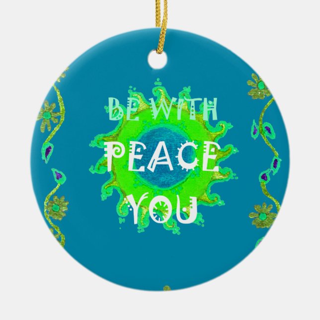 Peace Be with You Art Print Christmas Tree Decoration (Front)