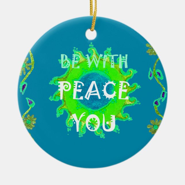 Peace Be with You Art Print Christmas Tree Decoration (Front)