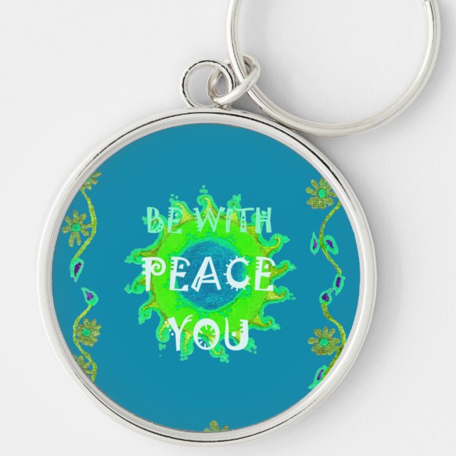 Peace Be with You Art Print Key Ring (Front)