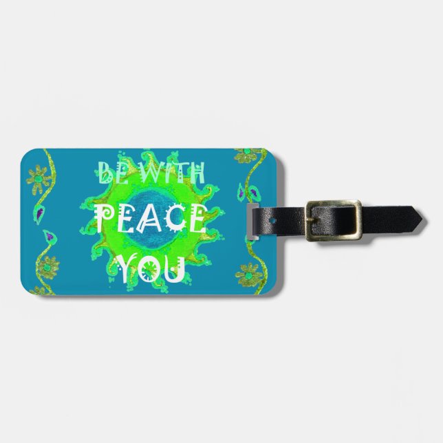 Peace Be with You Art Print Luggage Tag (Front Horizontal)
