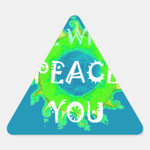 Peace Be with You Art Print Triangle Sticker