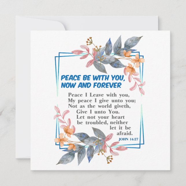Peace be with you  card (Front)