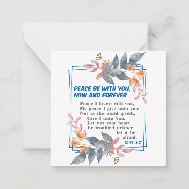 Peace be with you card (Front)