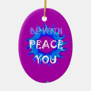 Peace Be With You Ceramic Tree Decoration