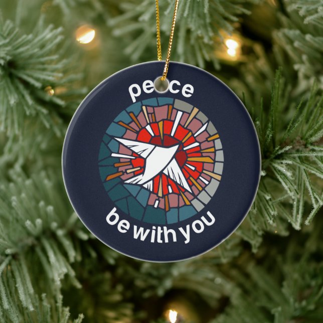 Peace be with you ceramic tree decoration (Tree)