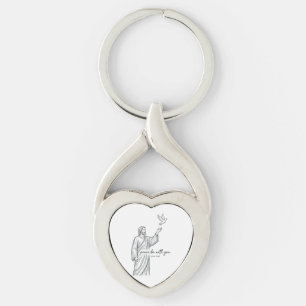 Peace Be With You Dove Christian Vintage Shirt Key Ring