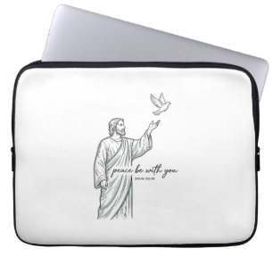 Peace Be With You Dove Christian Vintage Shirt Laptop Sleeve