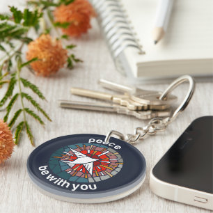 Peace be with you key ring