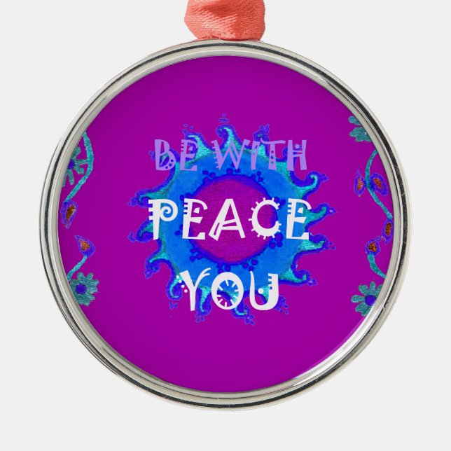 Peace Be With You Metal Tree Decoration (Front)