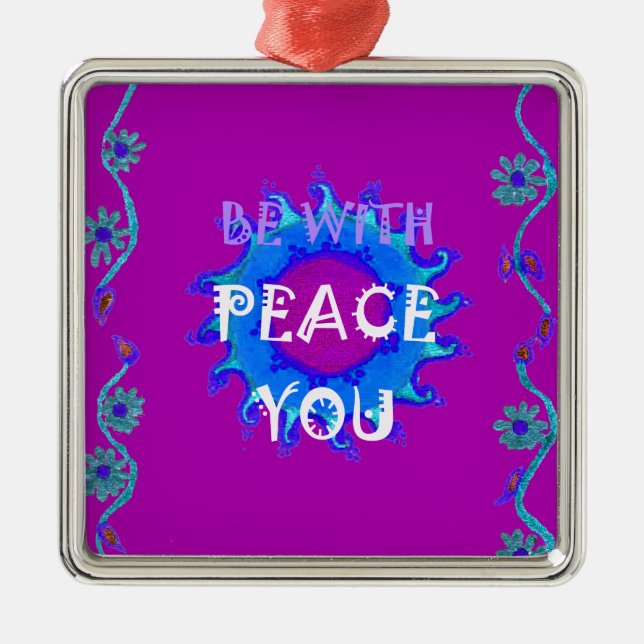 Peace Be With You Metal Tree Decoration (Front)