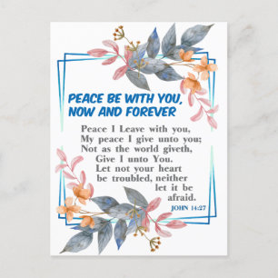 Peace be with you postcard
