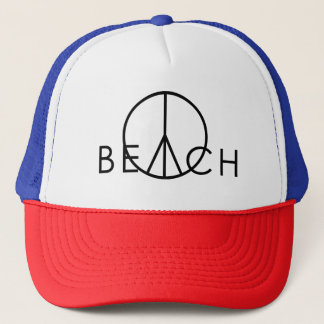 peace beach trucker hat