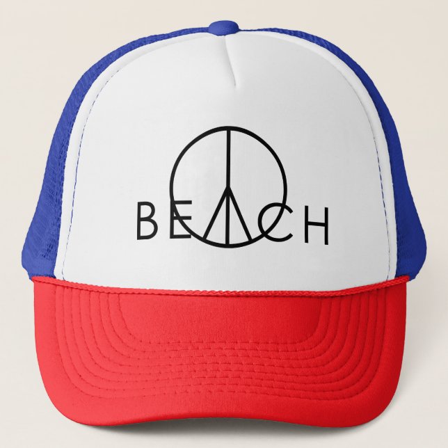 peace beach trucker hat (Front)