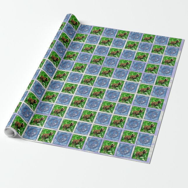 Peace Bear Wrapping Paper (Unrolled)
