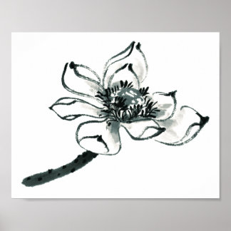 Peace | Beautiful Watercolor Lotus Poster