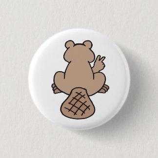 Peace Beaver 3 Cm Round Badge