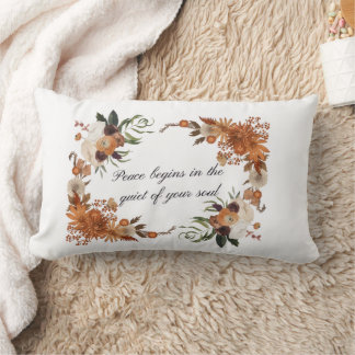 Peace Begins Pillow with I Love Mom Back